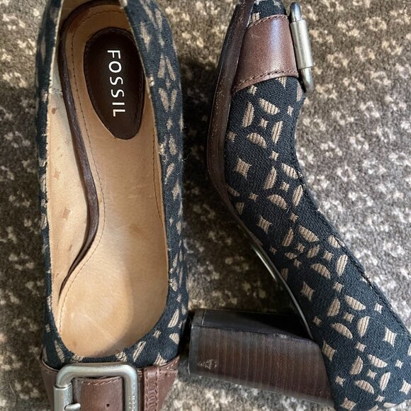 Fossil Maddox Stack Pumps size 8 1/2 - Picture 4 of 5